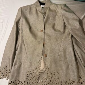 Vintage Alexander McQueen Givenchy shimmery laser cut jacket